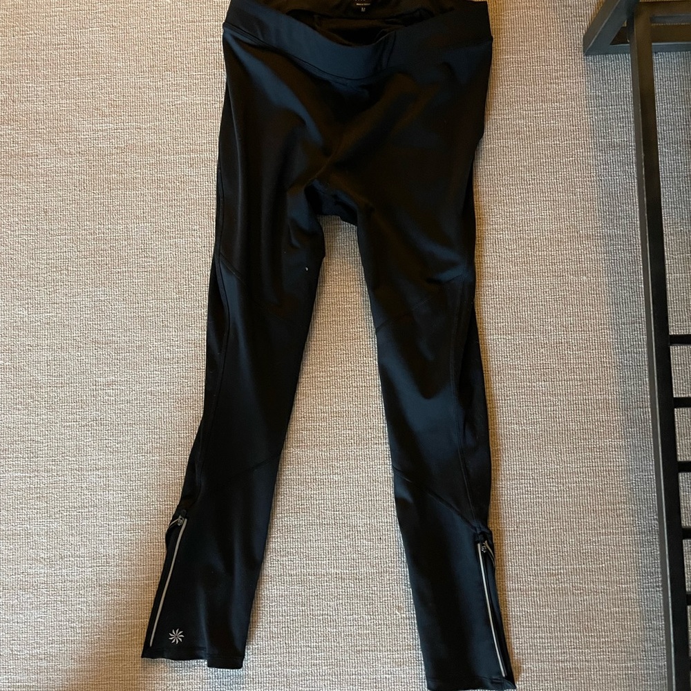 Athleta black running leggings, size medium